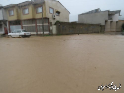 100 میلیارد تومان خسارت بارش شدید باران به شهرستان رامیان بود