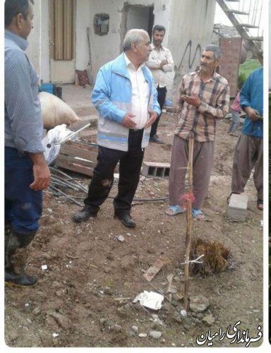 بازدید فرماندار رامیان از خسارات سیل اخیر  درشهرستان رامیان