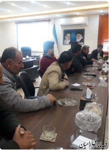 جلسه بررسی مسائل و مشکلات مرغداران شهرستان رامیان  با حضور فرماندار رامیان برگزار گردید