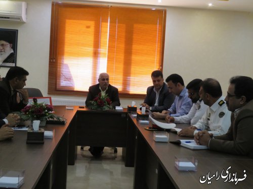 جلسه شورای ترافیک شهرستان رامیان برگزار گردید