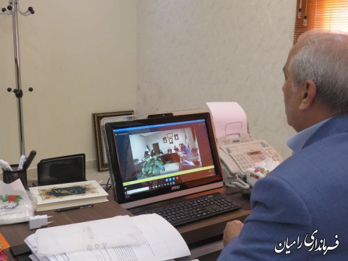 سومین جلسه ویدئو کنفرانس  فرماندار رامیان با موضوع انتخابات برگزار شد