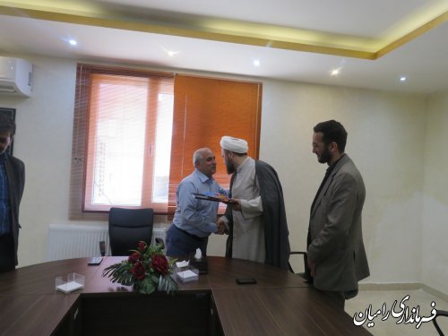 دیدار مدیر دفتر نمایندگی آستان قدس رضوی در استان گلستان با فرماندار رامیان