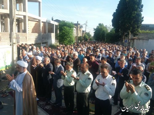 نماز عید سعید فطر در شهرستان رامیان برگزار گردید