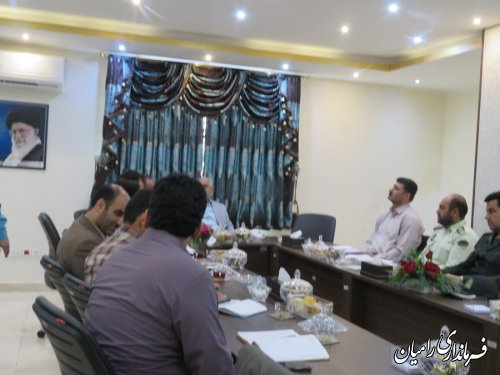 جلسه شورای هماهنگی پدافند غیرعامل شهرستان رامیان  برگزار گردید