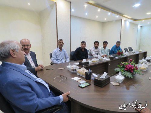 جلسه بررسی مسائل و مشکلات کشاورزان شهرستان رامیان در دفتر فرماندار رامیان برگزار گردید