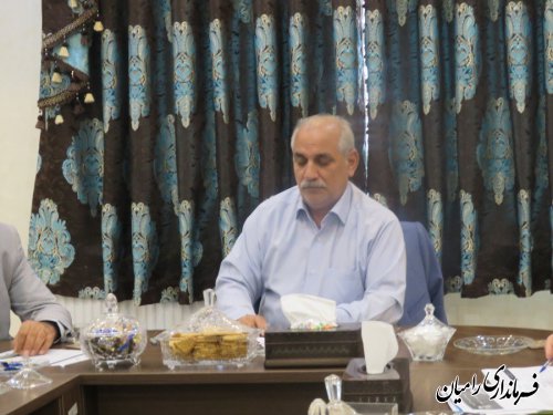 جلسه هماهنگی و برنامه ریزی دهه کرامت (زیرسایه خورشید) شهرستان رامیان برگزار گردید