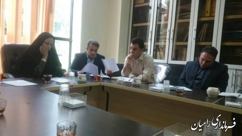 جلسه کمیته تخصصی ستاد مناسب سازی مبلمان شهری شهر رامیان برگزار گردید