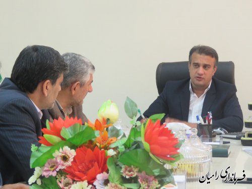 جلسه بررسی طرح مطالعاتی گردشگری چشمه گل رامیان با حضور معاون فرماندار رامیان برگزار گردید