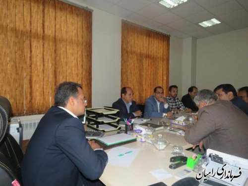 جلسه بررسی طرح مطالعاتی گردشگری چشمه گل رامیان با حضور معاون فرماندار رامیان برگزار گردید