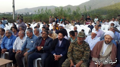 حضور فرماندار رامیان در مراسم عملیات بزرگ بازسازی فرهنگی واقعه عظیم غدیر خم  درشهرستان رامیان