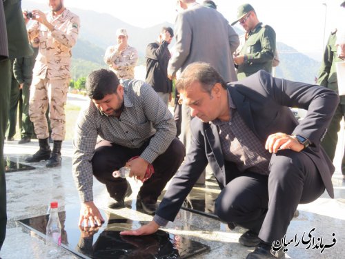 مراسم غبار روبی وعطر افشانی گلزار شهدای گمنام شهرستان رامیان به مناسبت هفته دفاع مقدس برگزار گردید