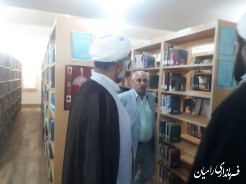 بازدید فرماندار رامیان از کتابخانه عمومی شیخ عبدالحسین جعفری  شهر رامیان 