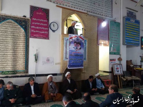مراسم گرامیداشت 9دی با حضور فرماندار رامیان در مسجد جامع رامیان برگزار گردید.