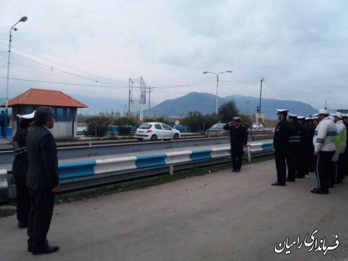 فرماندار شهرستان رامیان از پلیس راه رامیان-آزادشهر بازدید کرد