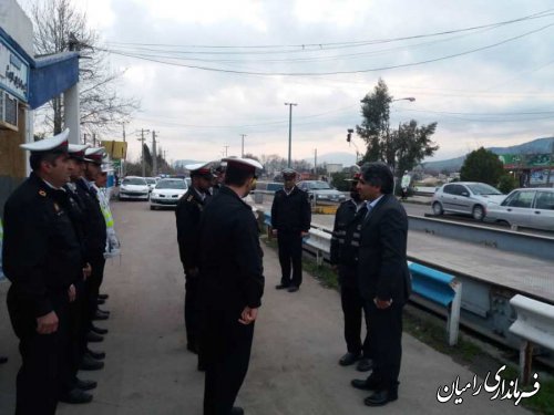 فرماندار شهرستان رامیان از پلیس راه رامیان-آزادشهر بازدید کرد