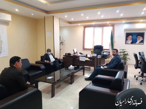 دیدار فرماندار شهرستان رامیان با مدیرعامل شرکت البرز شرقی