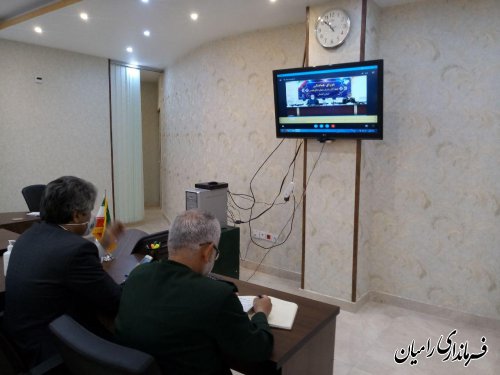برگزاری جلسه ویدوئو کنفرانس شورای هماهنگی آثار و نشر ارزش های دفاع مقدس استان گلستان