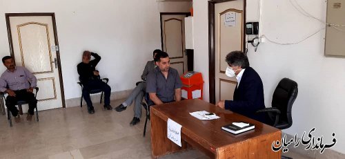 ملاقات عمومی فرماندار رامیان با مردم شریف بخش فندرسک در محل بخشداری