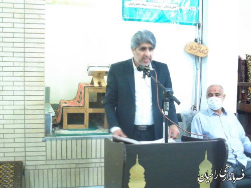 سخنرانی حمیدرضا چوبداری فرماندار رامیان در نماز جمعه این هفته شهر رامیان