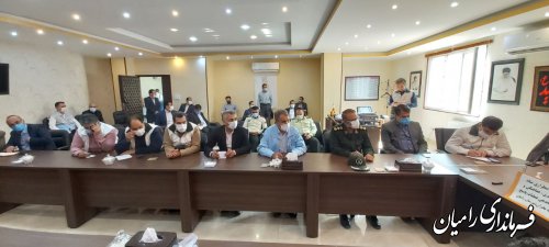 برگزاری جلسه مدیریت بحران شهرستان رامیان با حضور دکتر حق شناس استاندار گلستان