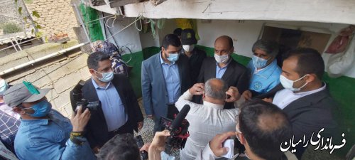 حضور استاندار گلستان در روستاهای زلزله‌زده رامیان