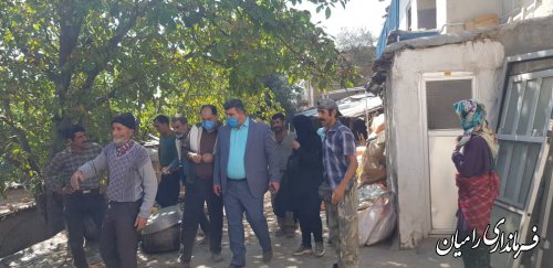 بازدید فرماندار رامیان در اولین روز کاری از روستاهای زلزله زده شهرستان