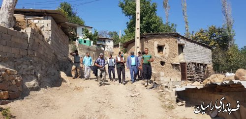 اولین سفر شهرستانی مهندس صادقلو در اولین روز کاری از روستاهای زلزله زده 