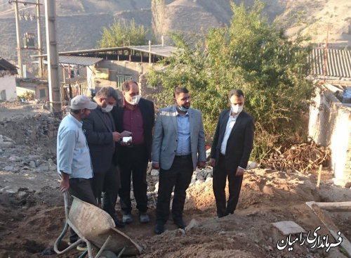 بازدید مدیرکل بازرسی استانداری گلستان از روستاهای زلزله زده رامیان