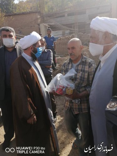 بازدید مشترک فرماندار و امام جمعه شهر رامیان از روستاهای زلزله زده