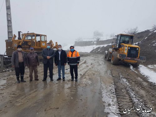 بازدید فرماندار رامیان از عملیات برف روبی محورهای مواصلاتی شهرستان