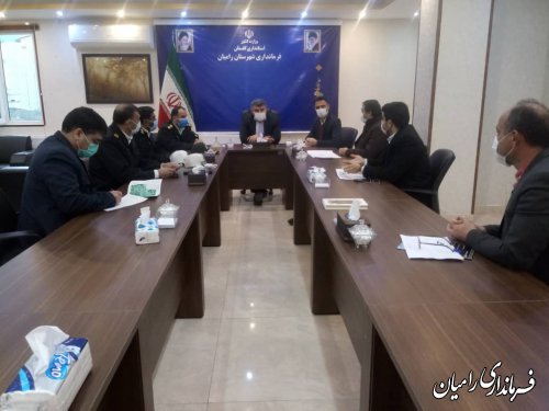 برگزاری جلسه شورای ترافیک شهرستان رامیان
