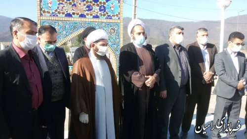 غبار روبی گلزار شهدای گمنام شهر رامیان به مناسبت آغاز دهه مبارک فجر