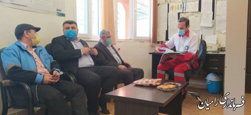 فرماندار شهرستان رامیان از پایگاه امدادونجات جاده ای شش آب بازدید نمود