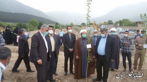 افتتاح بوستان معلم شهر رامیان
