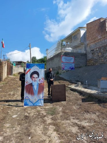 کلنگ زنی مدرسه دو کلاسه خیرساز روستای الهادی
