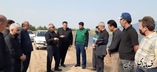 بازدید فرماندار رامیان از پروژه آب بندان روستاهای مازیاران و نقی آباد