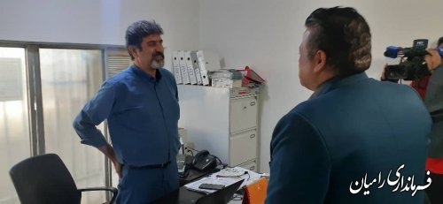 دیدار فرماندار رامیان با رئیس و پرسنل اداره تعاون، کار و رفاه اجتماعی شهرستان