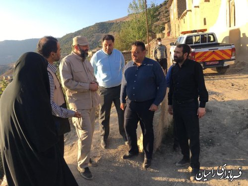 بازدید مهاجر معاون سیاسی، امنیتی و اجتماعی  از فعالیت گروه‌های جهادی در روستای کشکک