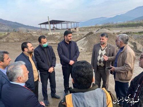 بازدید فرماندار رامیان از کارگاه سنگ شکن شهرداری رامیان