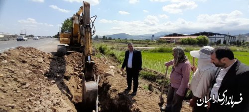 بازدید فرماندار رامیان از پروژه آب رسانی به روستای رخشانی
