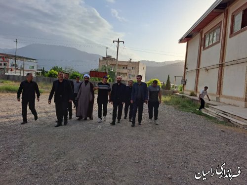بازدید سرپرست فرمانداری رامیان از ورزشگاه و زمین چمن مصنوعی رامیان