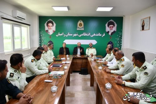 سرپرست فرمانداری رامیان با فرمانده و پرسنل انتظامی شهرستان دیدار کرد