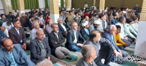 آئین معارفه و استقبال از حجت السلام قنبری امام جمعه جدید شهر رامیان
