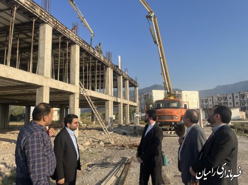 بازدید فرماندار شهرستان رامیان از عملیات اجرائی پروژه ۸۰ واحدی نهضت ملی مسکن در خان ببین