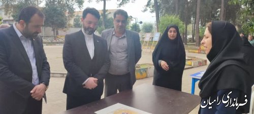 برپایی نمایشگاه مبارزه با مواد مخدر در پارک شهر رامیان