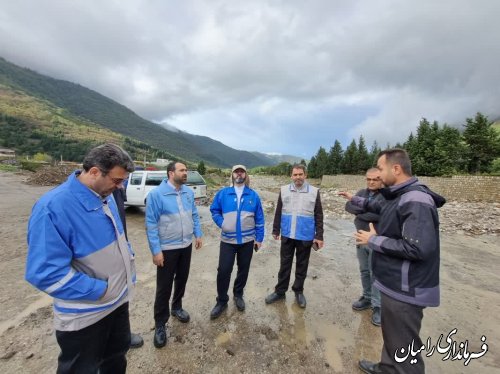 بازدید اعضای ستاد بحران شهرستان رامیان از نقاط حادثه خیز و تشکیل جلسه میدانی