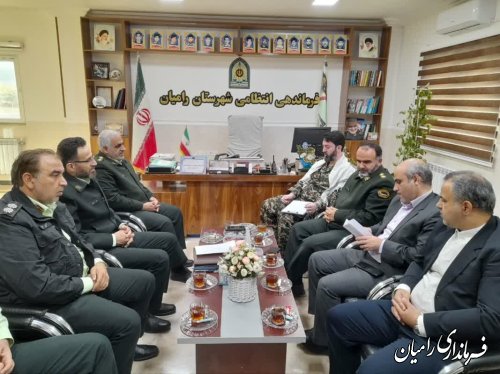 نشست معاون عملیات انتظامی گلستان با فرماندار شهرستان رامیان 