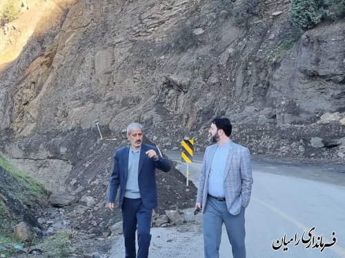 بازدید از راه های مواصلاتی روستاهای کوهستانی شهرستان رامیان با هدف رفع مشکلات