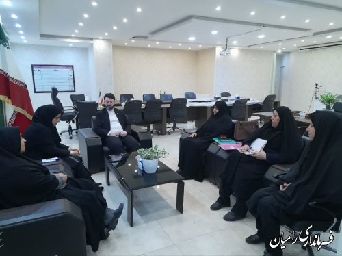 دیدار رجبی مدیر کل امور زنان و خانواده استانداری گلستان با فرماندار شهرستان رامیان 