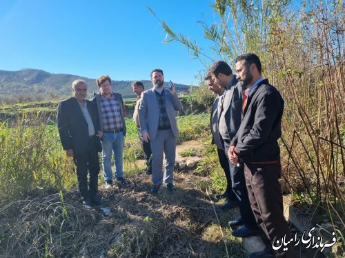 بازدید فرماندار شهرستان رامیان از پروژه آب بندان روستای مازیاران 